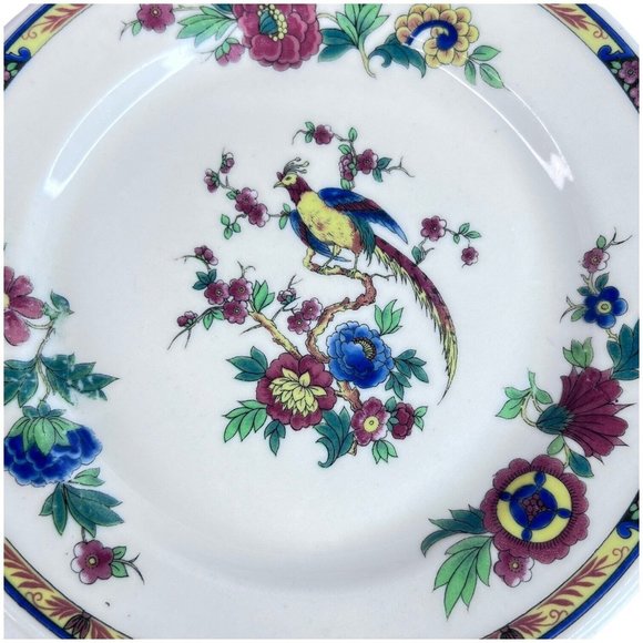 2 Syracuse China Dewitt Clinton Bread And Butter Plates Bird Of Paradise Pilgrim - Picture 3 of 6
